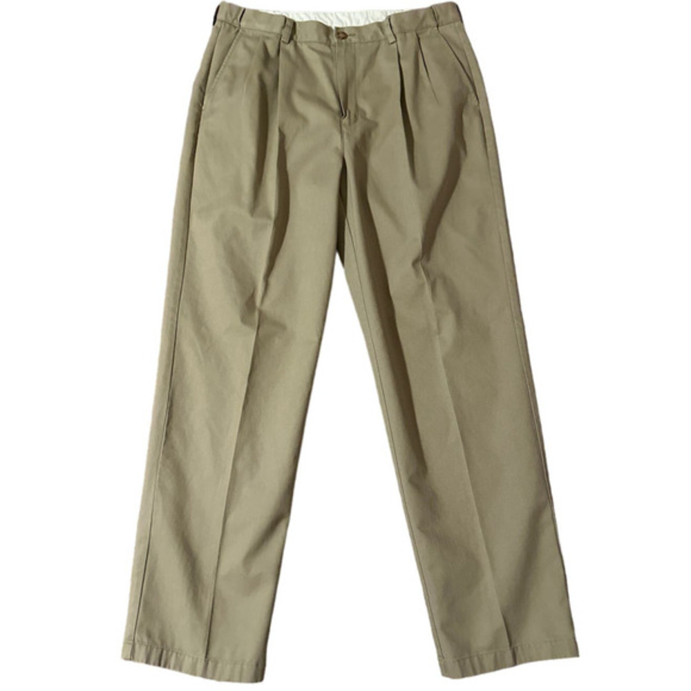 Men's LL Bean 100% Cotton Comfort Waist Slacks size 36 inseam 34